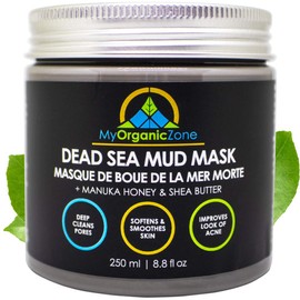 Dead Sea Mud Mask - Face & Body Deep Pore Cleansing, Acne Treatment, Anti Aging & Anti Wrinkle, Organic Natural Facial Clay Mask for Smoother and Softer Skin (250g./8.8oz.) (Single)