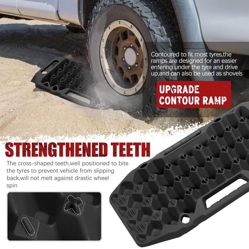 BUNKER INDUST Offroad Traction Boards with Jack Base,Multifunctional Extendable Recovery