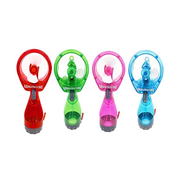 Pack of 4 Water Spray Mist Bottle Fan Portable Handheld