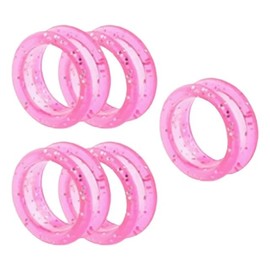 5Pcs Pink Silicone Scissors Finger Rings Grips Grooming Shear Thumb Inserts Finger Protector Ring for Barber Hair Cutting Scissors Pet Shears Hair Cutting Tools Nail Clipping Ring