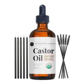 100% Pure Kate Blanc Cosmetics Organic Castor Oil (4oz). 100% Pure, Cold Pressed, Hexane F