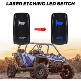 Gebildet 12V 20A Waterproof Laser Horn Rocker Switch Wiring Harness Kit, LED Lighted Backlit On/Off Toggle Switch + Relay Wiring Harness Kit for Truck, Car, Boat, SUV, ATV, UTE 4X4