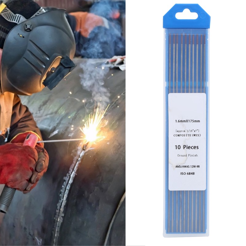 10Pcs Welding Tungsten Electrode Rod Zirconium Arc Needle Equipment Purple