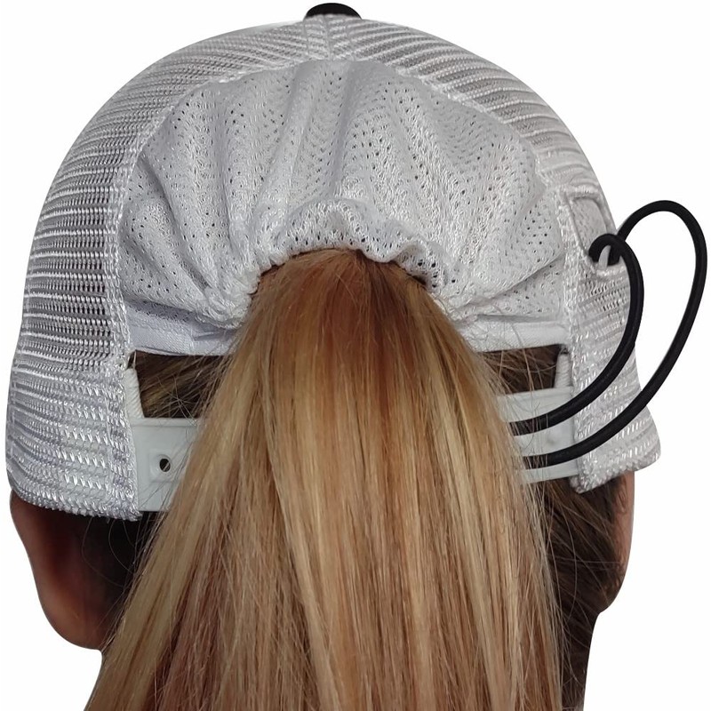 Coast Guard Text Only Mesh-Back Ponytail Cap