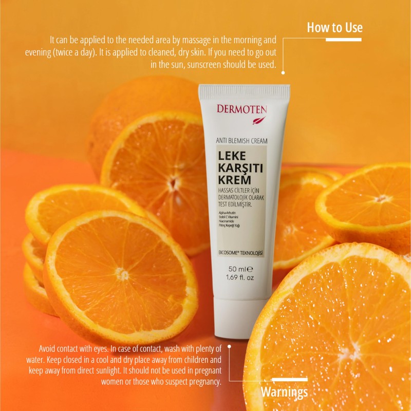 DERMOTEN Anti-Blemish & Brightening Cream, Advanced Dark Spot Corrector, Dermatologically