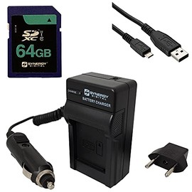 Synergy Digital Accessory Kit, Compatible with Nikon D3400 DSLR Digital Camera includes: SDM-1531 Charger, USBM USB Cable, SY-SD64GB Memory Card