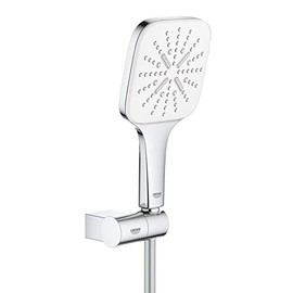 Grohe water-saving Cube hand shower head set including Rainshower 130 SmartActive EcoJoy 26588LS0 Wall Mount 3 Jet Modes