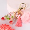 MWOOT Alphabet Initial Letter Keychain, Pink Name Keyring with Tassel