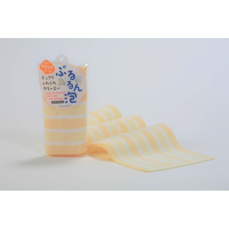 Nippon Kogyo Pururun Foam Body Towel, Yellow