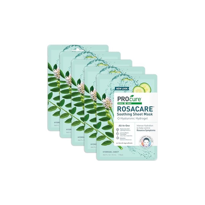 PROcure Rosacare máscara calmante de hoja con extracto de regaliz,