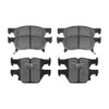 AutoShack Front & Rear Ceramic Brake Pads Set Replacement for