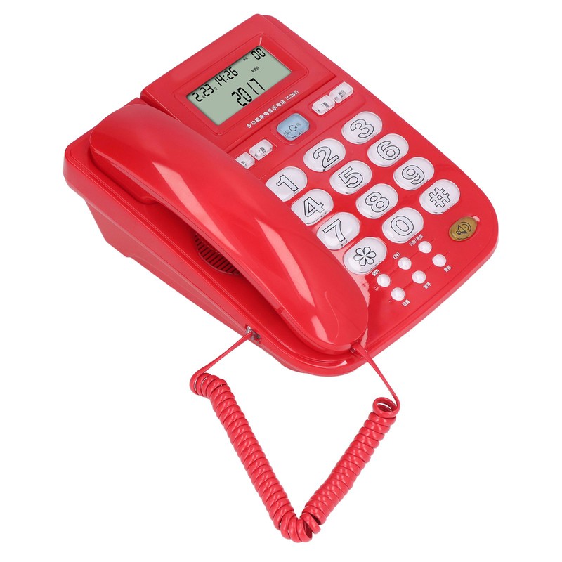Corded Desktop Phone Wired Fixed Telephone with Big Ringtone Luminous
