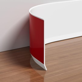 Flexible Vinyl Baseboard Trim, 4 Inch Peel and Stick Baseboard Molding Trim, Rubber Wall Base Board Moulding Trim for Floor (20 Feet)