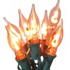 10ft Flickering Flame String Lights Outdoor Indoor, C18/C7 Candlelight Bulb,Retro