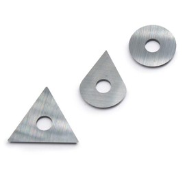 OSCARBIDE 3-Piece Carbide Scraper Blades Set, Round/Drop/Triangle Shapes, Removes Paint/Glue/Varnish/Rust, Fits Most Hand-Held Scrapers