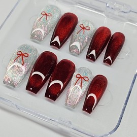 Magnetic Churros Handmade Nail Tips - Short Oval / 자석 츄러스 수제네일팁 - 숏오발