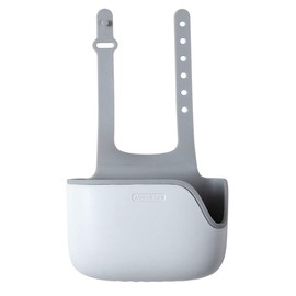 Kitchen Sink Caddy Sponge Holder, Double-Deck Plastic Soap Holder Hanging Ajustable Strap Faucet Caddy with Drain Holes for Drying and Organizer