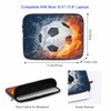 Nicokee Laptop Sleeve Bag 15.4 15.6 Inch,Soccer Ball in Fire