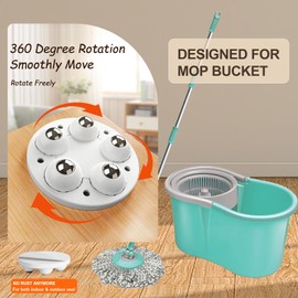 APKULEEP Upgrade Self Adhesive Caster Wheels, 5 Stainless Steel Balls Per Wheel, 360 Degree Low Profile Swivel Wheels for Furniture, Small Appilance Storage Bins (White, 4PCS)