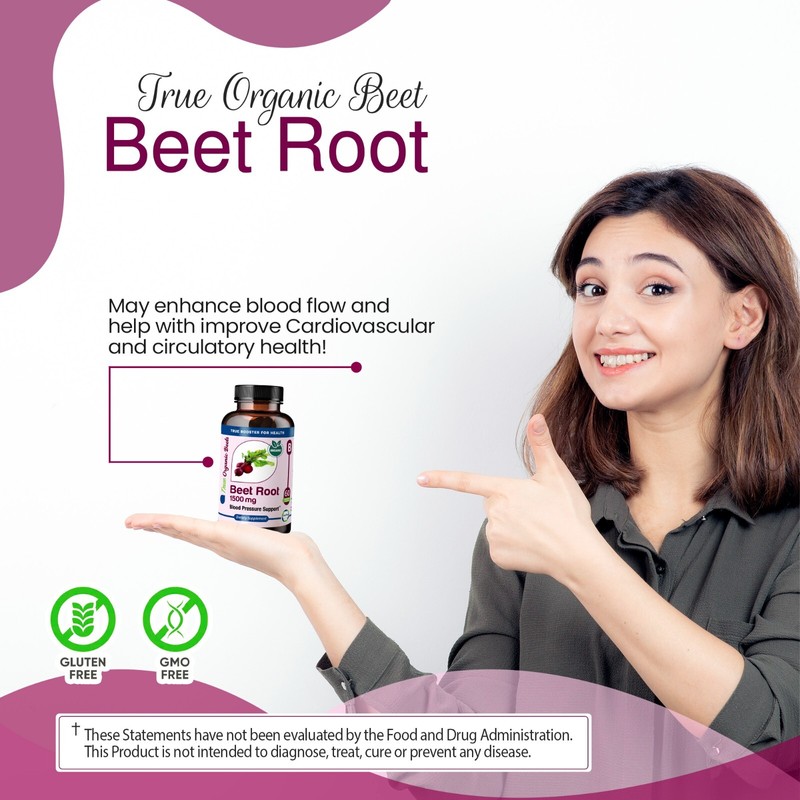 TrueMed TrueMed Beetroot Supplement, Beet as Beta Vulgaris 1500 Mg