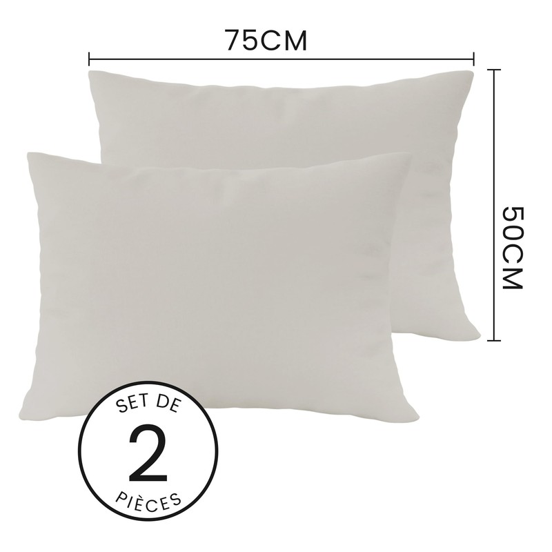 MOHAP Zippered Pillowcases 50X75 cm 2 Pack Super Soft Breathable