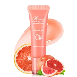 Lip Glowy Balm,Hydrating Nourishing Repair Sleeping Lip Mask,Glossy Finish Lip Moisturizer,Smooth Cracked Chapped Dry Lip,Lip Care Therapy Treatment,Christmas Makeup Gift for Women-3#Grapefruit