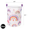Allure Home Creation Rainbow Hearts 2-Piece Laundry Hamper and Storage