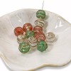 Hackberry Creek Set of 12 Christmas Lampwork Beads, Red, Green,