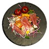 Hiro's Choice Stone Plate, Slate Plate, 7.9 inches (20 cm),