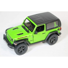 KiNSMART - Jeep Wrangler Rubicon Off Road 4x4 5 inch 1:34 Scale Die Cast Model Replica Toy Car (Green Hardtop)