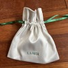 La Mer Suede Emerald Green Drawstring Gift Bag New