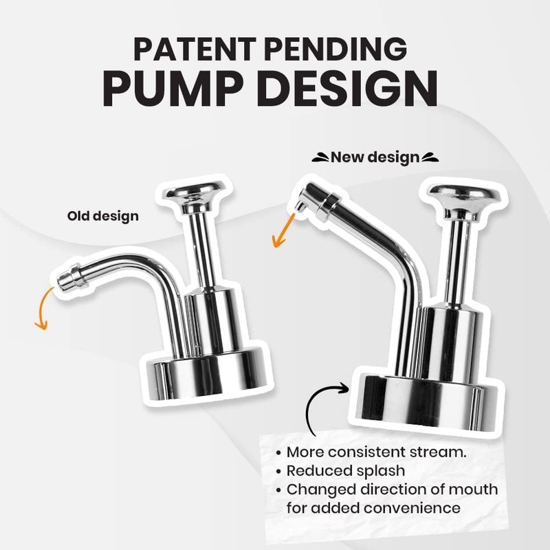 Molimoli (Upgraded Pump) Coffee Syrup Dispenser for Coffee Bar, Coffee