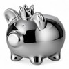 MIJOMA Piggy Bank Silver 9 x 8 cm - Decorative