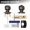 Probrico 5 Pack Oil Rubbed Bronze Door Knobs with Lock,