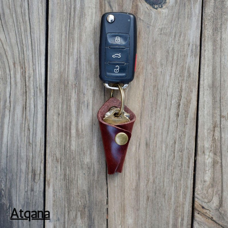 Atqana Leather Key Wrap Cover (Premium Leather) - Key Organizer