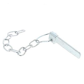 Cotter Pin & Chain Zinc Plated - Spring Loaded Ring w/Flat Type Pin