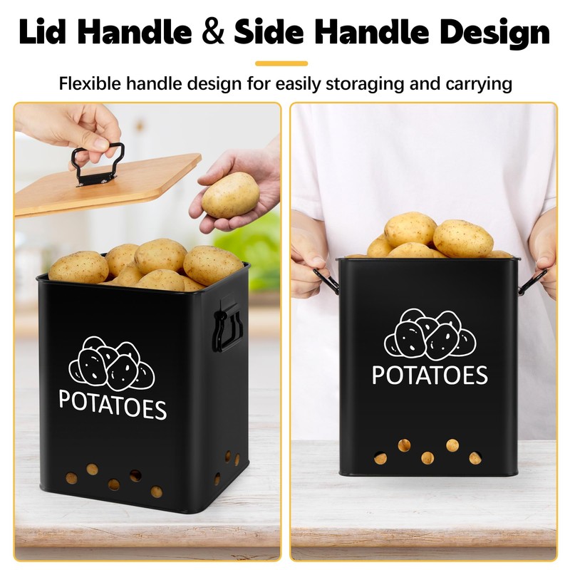 Candco Potato and Onion Storage Bin, Set of 2 Vegetable