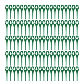 100pcs Plastic Grass Trimmer Blades Lawn Mower Replacement Cutting Blades 85mm (Green)