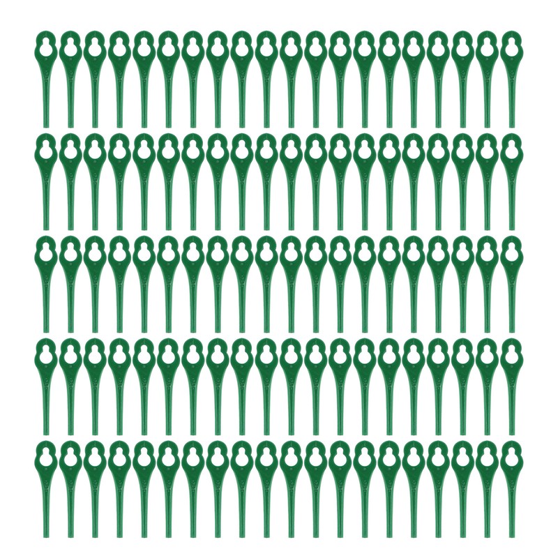100pcs Plastic Grass Trimmer Blades Lawn Mower Replacement Cutting Blades