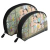 Sazae-san Pouch with Coin Purse, Storage Pouch, Wallet, Portable, Functional,