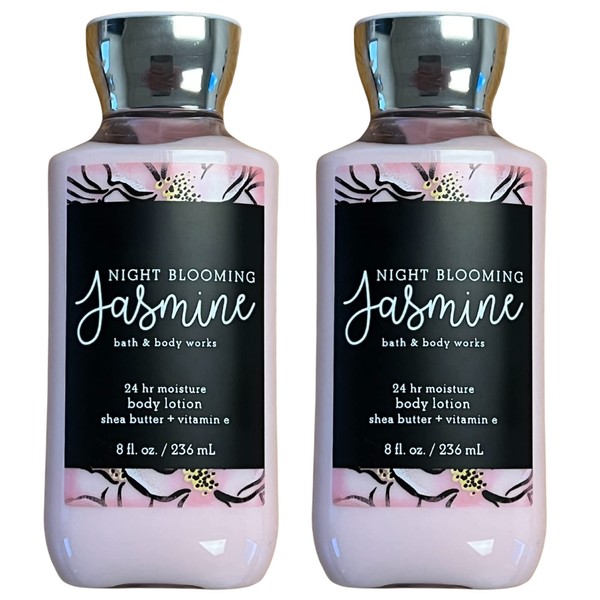 Bath and Body Works Gift Set of of 2 - 8 Fl Oz Lotion - (Night Blooming Jasmine)