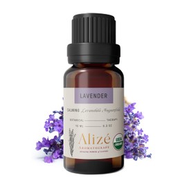 Alizé USDA Organic Lavender Essential Oil, 100% Natural & Pure Lavender Essential Oils for Diffusers for Home, Aromatherapy Oils, Diffuser Oils Scents, Relaxing Organic Essential Oils, 10ml-0.33 fl oz