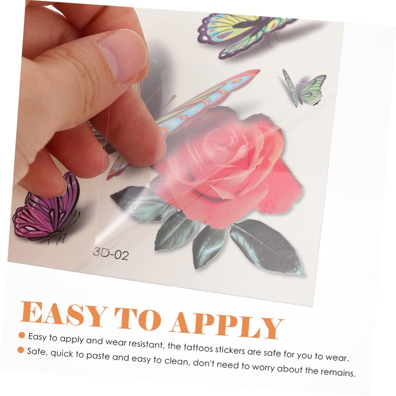 Minkissy Butterfly Decorative Stickers Temporary Stereoscopic Effect to Apply for