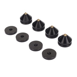 Speaker Isolation Feet Pads, 4Pcs Speaker Foot Isolation Spikes Cone Pads for Turntable Subwoofer Speaker, HiFi Speaker Isolation Feet Speaker Spikes Pads (Black)