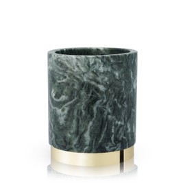 Viski Burke: Emerald & Gold Wine Chiller, Marble