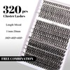 Lash Clusters 320pcs Individual Lashes 30D&40D&60D DIY Lash Extensions D