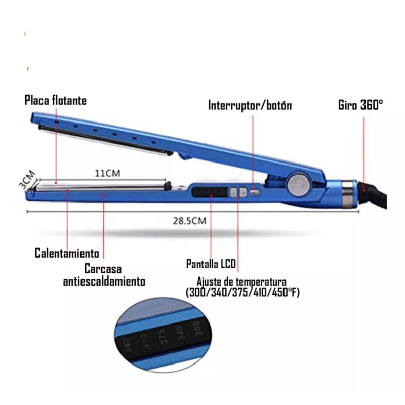 Buytiti Plancha Nano Titanium Profesional 450°