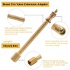 DOUSELLA Pack of 5 Car Tyre Valve Extensions Brass Car