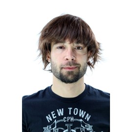 Natural Brown Short Wig Men and Women, Brown, 18inch Brunette Wig N4272 M230