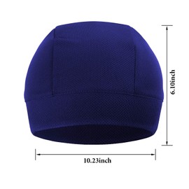 SATINIOR 9 Pieces Cooling Skull Caps Helmet Liner Sweat Beanie Cap Wicking Cycling Running Hat for Men and Women Sports(Chic Colors)